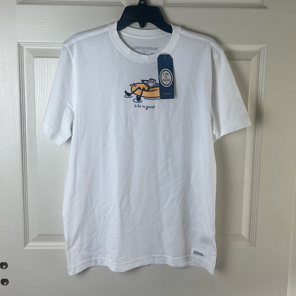 Life Is Good Men's White Tee